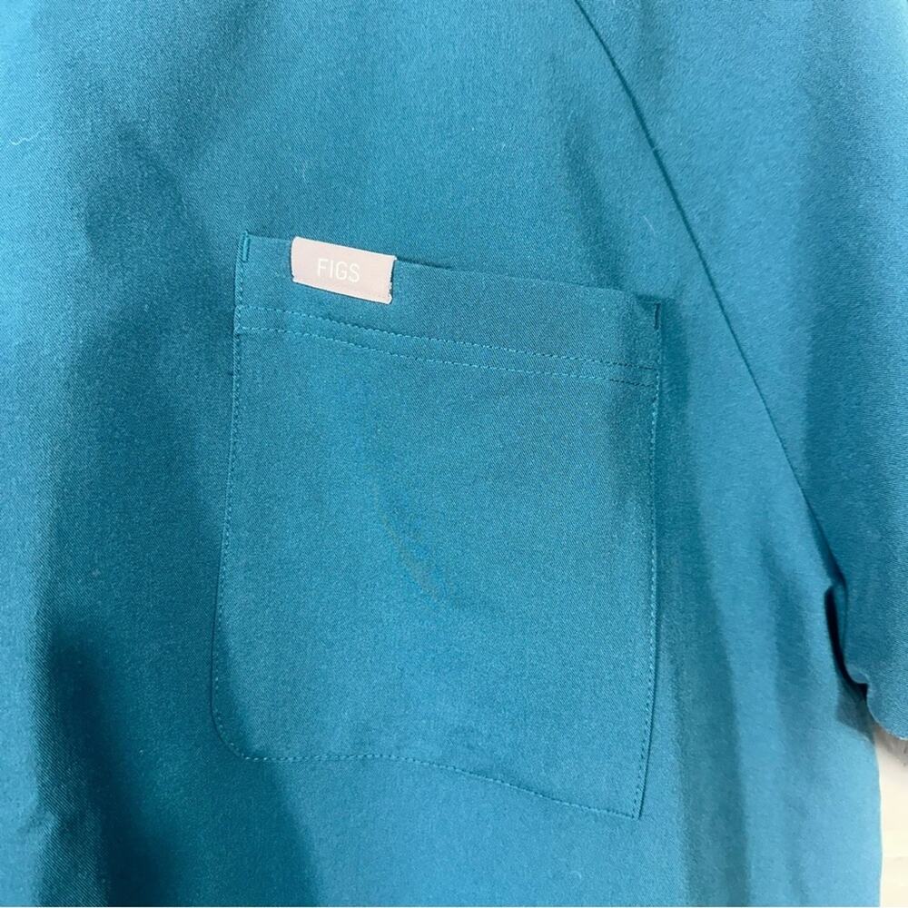 Figs Kaumba Raglan Scrub Top Caribbean Blue Size Small - Picture 7 of 9
